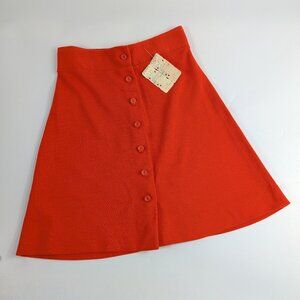 VTG 1960s Pandora A -Line Button Front Skirt Orlon Acrylic Size 10 NWT